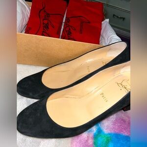Christian Louboutin size 40(10)  full inclusion used  chunky heel in black